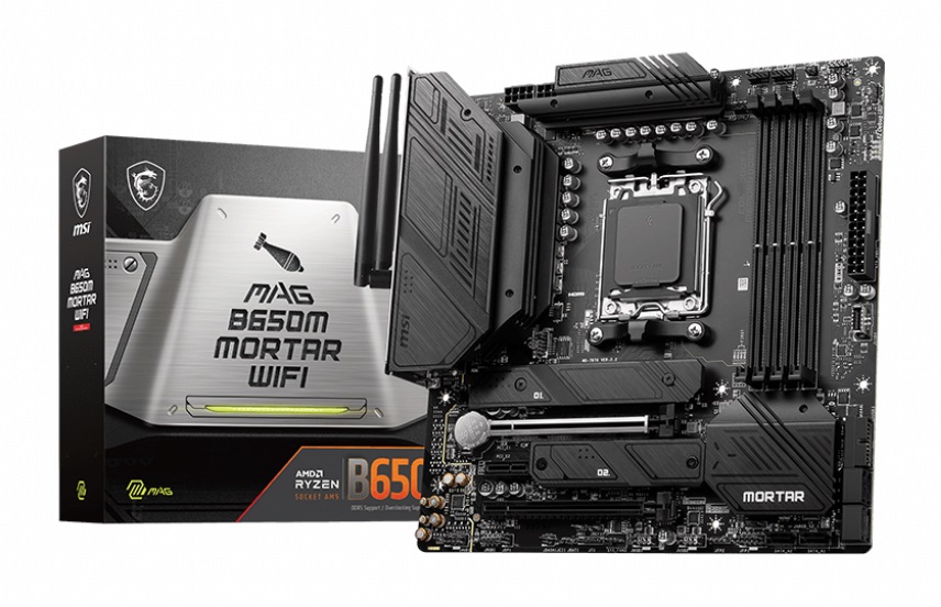  B650 m-ATX Motherboard: AM5 Socket For AMD Ryzen 7000 Series Processors<BR>4x DDR5, 6x SATA 6Gb/s, PCIe 4.0, 2x M.2 Gen4, USB 3.2, 2.5GbE LAN, Realtek ALC4080 7.1 Audio, HDMI/DP  